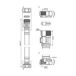 Flomasta Straight Flexible Compression Hose with Isolating Valve 15mm x 1/2" x 300mm