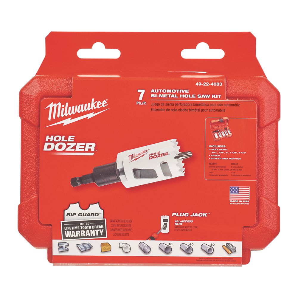 Milwaukee Holedozer 5 Saw Multi Material Holesaw Set Screwfix