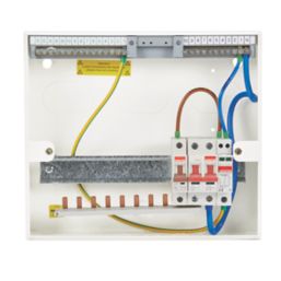 Contactum Defender 1.0 12-Module 8-Way Part-Populated  Main Switch Consumer Unit with SPD