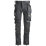 Snickers AllroundWork Stretch Trousers Grey / Black 36" W 32" L