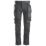 Snickers 6241 Stretch Trousers Grey / Black 36" W 32" L