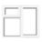 Crystal  Right-Hand & Top Opening Clear Triple-Glazed Casement White uPVC Window 1190mm x 1190mm
