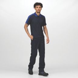 Regatta Contrast Coolweave Polo Shirt Navy/New Royal X Large 49" Chest