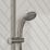 Aqualisa Visage Gravity-Pumped Ceiling-Fed Single Outlet Chrome Thermostatic Digital Shower