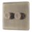 LAP  2-Gang 2-Way LED Dimmer Switch  Antique Brass with Colour-Matched Inserts
