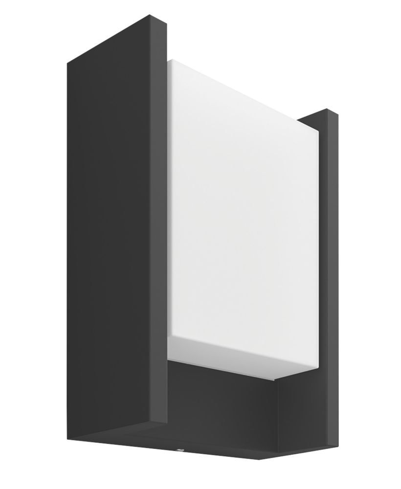 Philips Hue Fuzo Outdoor LED Rectangular Wall Light Black 9.1W 1160lm