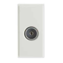 Contactum Media Modular Female Coaxial TV Socket White