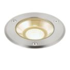Saxby Hoxton 140mm Outdoor Round LED Recessed Ground Light Brushed Stainless Steel 13W 1000lm