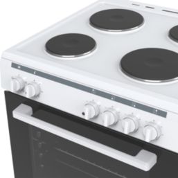 Freestanding Oven & Solid Plate Hob White 600mm