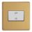 Varilight  10A 1-Gang 3-Pole Fan Isolator Switch Brushed Brass  with Colour-Matched Inserts