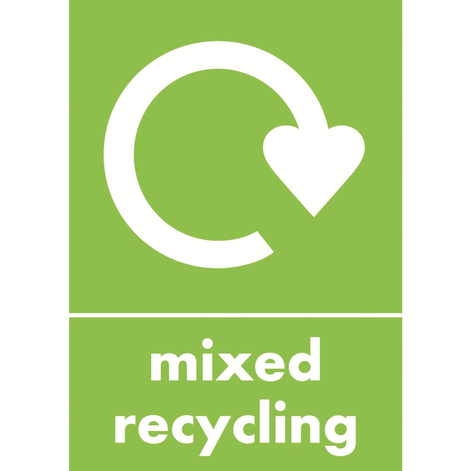 Essentials Mixed Recycling Sign 297mm x 210mm (372YU)