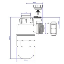 McAlpine  Anti-Syphon Bottle Trap White 32mm