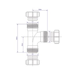 McAlpine V8M  Swept Tee White 32mm