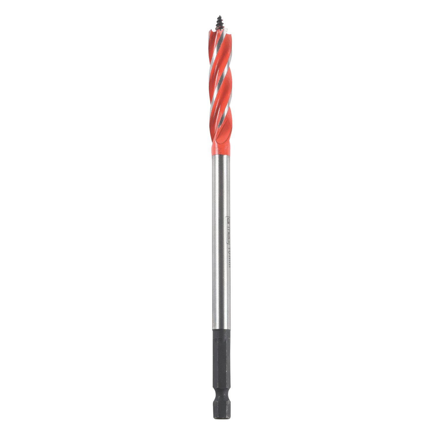 Armeg Wood Beaver Hex Shank 4-Flute Auger Wood Drill Bit 10mm x 165mm (37342)