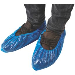Disposable Overshoes Blue One Size Fits All 100 Pack - Screwfix