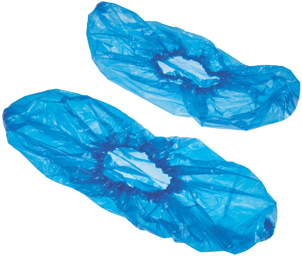 Disposable Overshoes Blue One Size Fits All 100 Pack