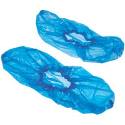 Disposable Overshoes Blue One Size Fits All 100 Pack Screwfix