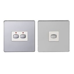 Energenie 2-Gang 2-Way Master & Slave Smart On/Off Light Switch Set Polished Chrome