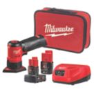 Refurb Milwaukee M12FDSS-422X 12V 2 x 4.0 / 2.0Ah Li-Ion RedLithium Brushless Cordless Sub Compact Spot Sander