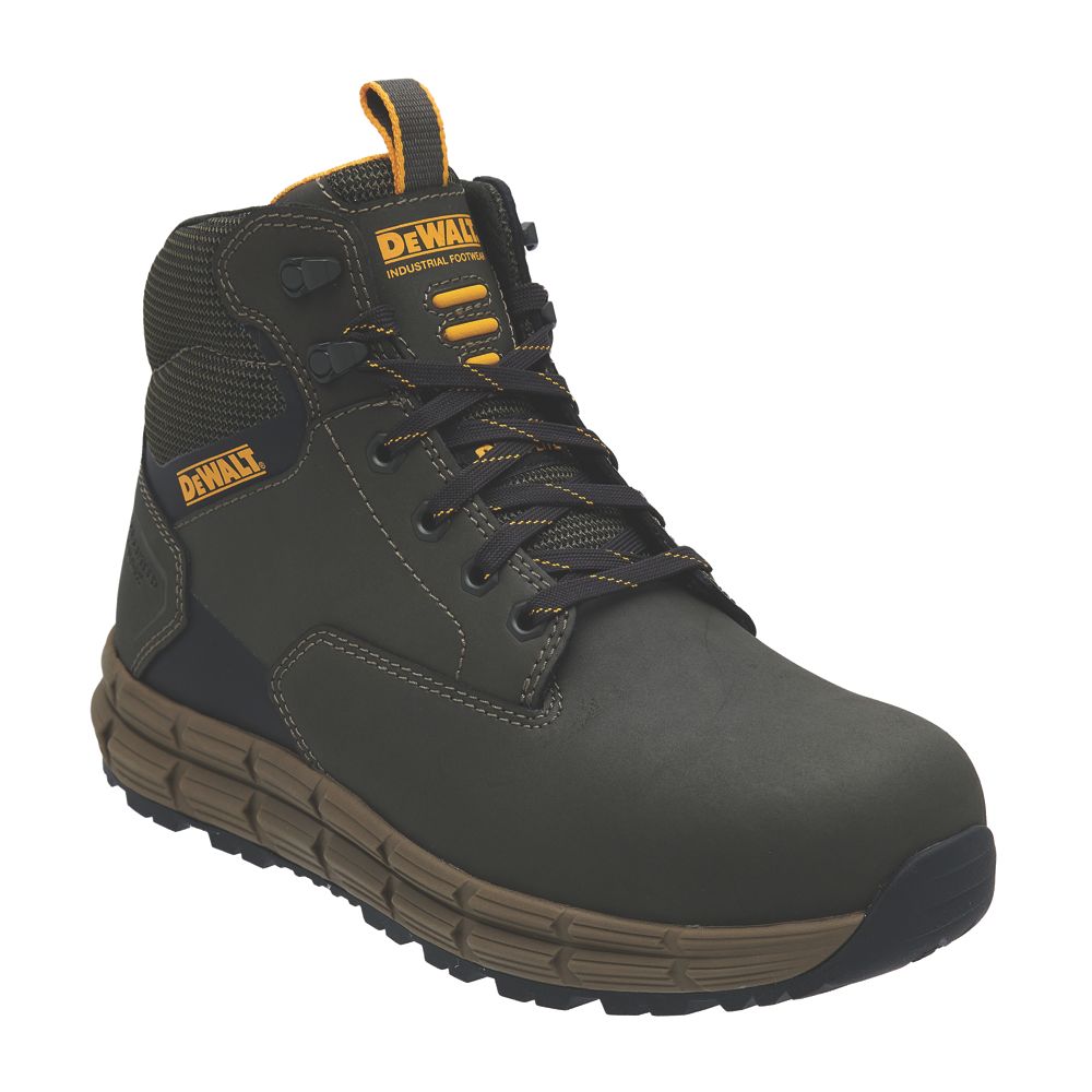 DEWALT Napa Size 8 Olive Safety Boots - Screwfix