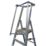 Zarges Aluminium 2.06m 4 Step Platform Step Ladder With Handrail