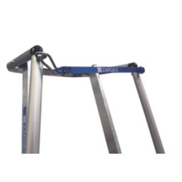 Zarges Aluminium 2.06m 4 Step Platform Step Ladder With Handrail