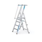 Zarges Aluminium 2.06m 4 Step Platform Step Ladder With Handrail
