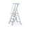 Zarges Aluminium 2.06m 4 Step Platform Step Ladder With Handrail