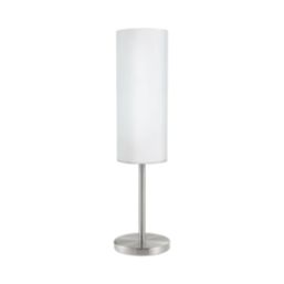 Eglo Troy 3 Table Lamp Satin Nickel/White