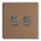 Varilight V-Pro 2-Gang 2-Way LED Dimmer Switch  Brushed Bronze with Colour-Matched Inserts