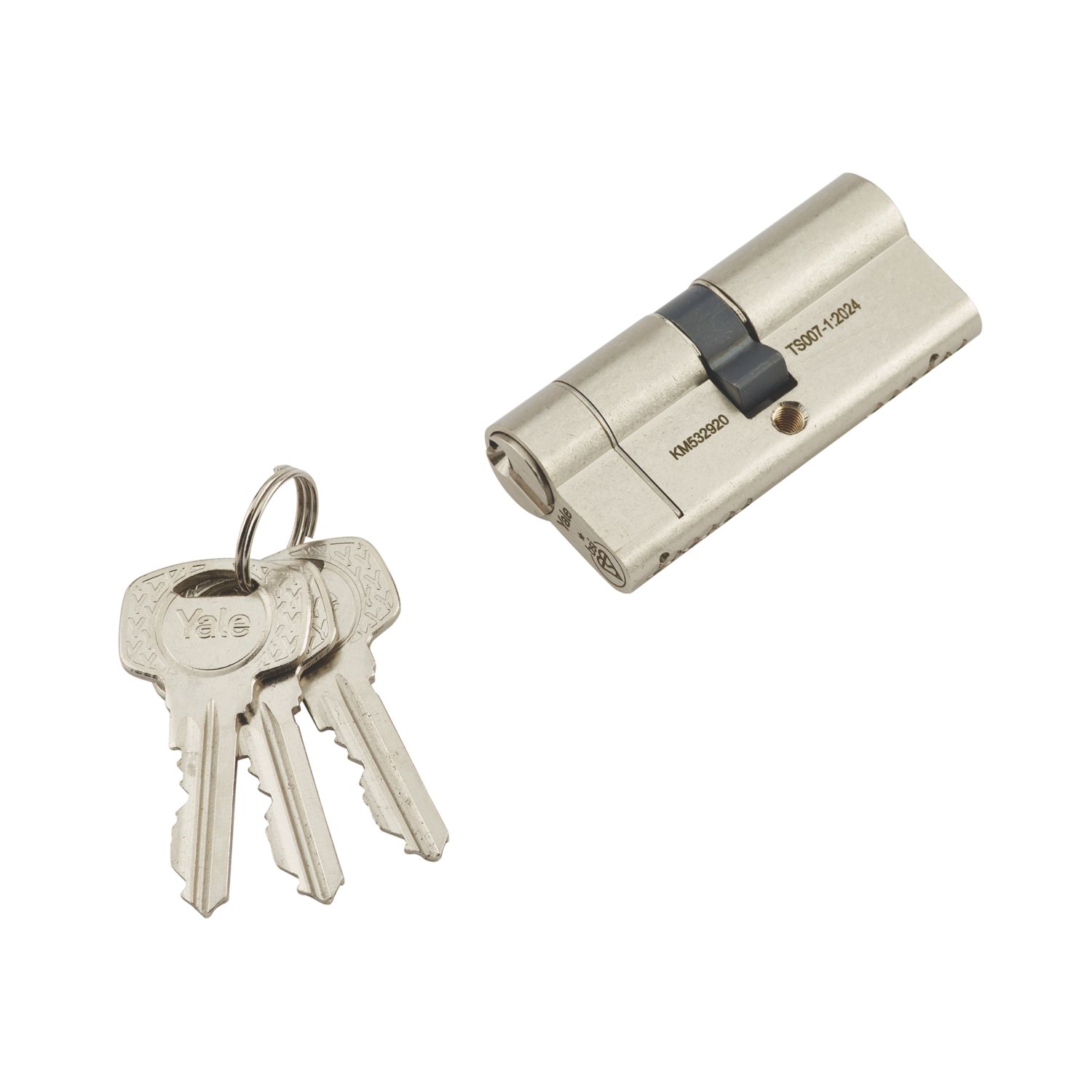 Yale Fire Rated 1 Star 6-Pin Euro Cylinder 40-50 (90mm) Satin Nickel (373EG)