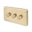 Schneider Electric Lisse Deco 3-Gang 2-Way  Dimmer Switch  Satin Brass