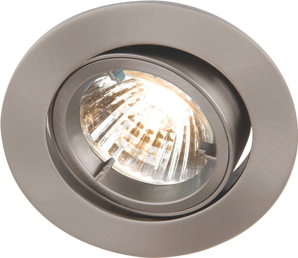 Knightsbridge Tilt Recessed Downlight Brushed Chrome Screwfix