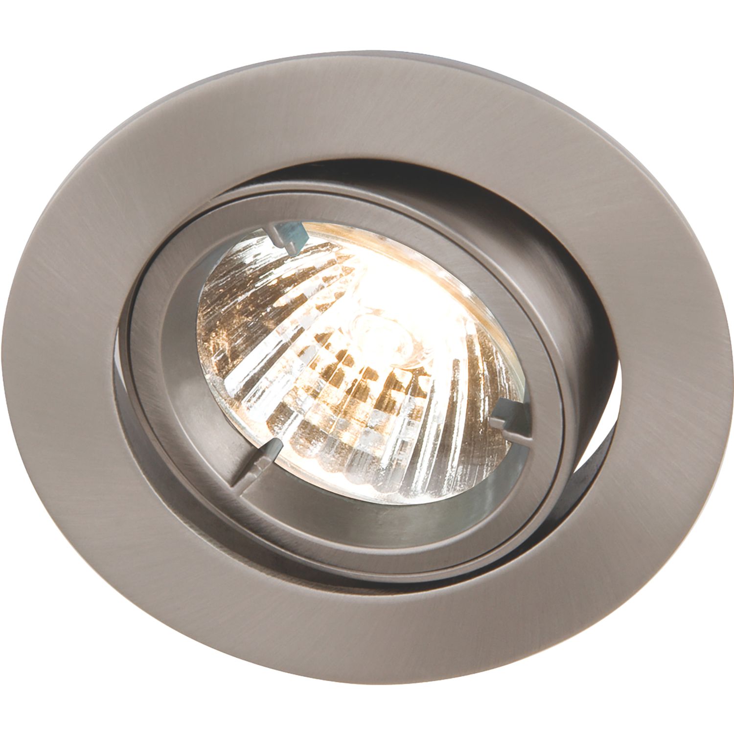 Knightsbridge Tilt Recessed Downlight Brushed Chrome (373GA)