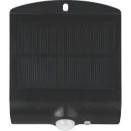 Luceco LEXS22B40-01 Outdoor LED Solar-Powered Wall Light With PIR Sensor Black 220lm