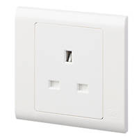 MK Essentials 13A 1-Gang Unswitched Socket White