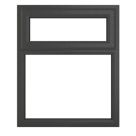 Crystal  Top Opening Clear Triple-Glazed Casement Anthracite on White uPVC Window 1190mm x 1115mm