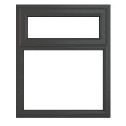 Crystal  Top Opening Clear Triple-Glazed Casement Anthracite on White uPVC Window 1190mm x 1115mm