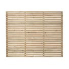 Forest  Single-Slatted  Garden Fence Panel Natural Timber 6' x 5' Pack of 5