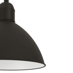 Eglo Priddy 305mm Single Pendant Light Black/White