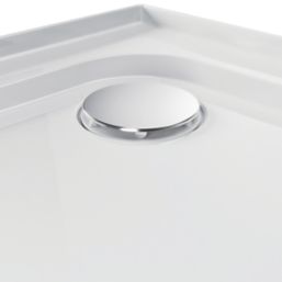 Mira Flight Low Corner Waste Rectangular Shower Tray with Upstands White 1200mm x 800mm x 40mm