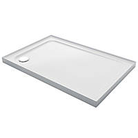 Mira Flight Low Corner Waste Rectangular Shower Tray with Upstands White 1200 x 800 x 40mm