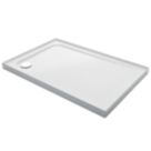Mira Flight Low Corner Waste Rectangular Shower Tray with Upstands White 1200mm x 800mm x 40mm