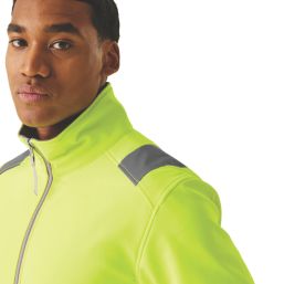 Regatta Ablaze 2 Layer Softshell Hi Vis Jacket Yellow X Large 43.5 Chest Screwfix