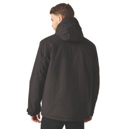 Regatta Navigate Waterproof Jacket 100% Waterproof Waterproof Jacket Black/Orange Pop 3X Large Size 50" Chest