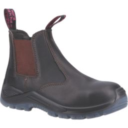 Hard Yakka Banjo Size 4 Womens Brown Water-Resistant Non Safety Dealer Boots
