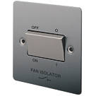 LAP  10A 1-Gang 3-Pole Fan Isolator Switch Brushed Stainless Steel
