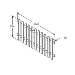 Forest Pale Picket  Fence Panels Golden Brown 6' x 3' Pack of 8