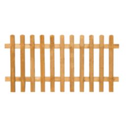 Forest Pale Picket  Fence Panels Golden Brown 6' x 3' Pack of 8