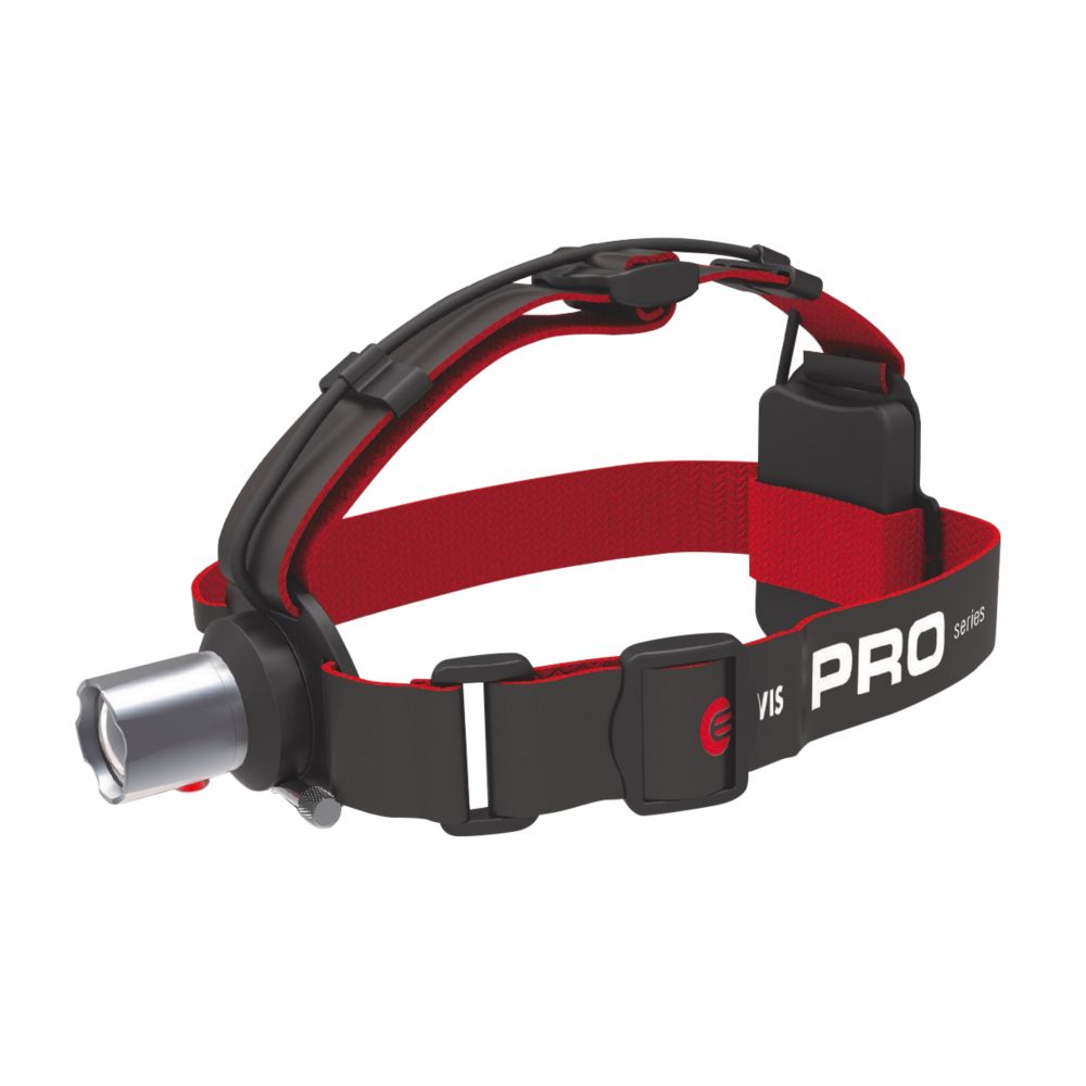 Vedrørende vindue morbiditet Elwis LED Head Torch Black & Red 365lm - Screwfix